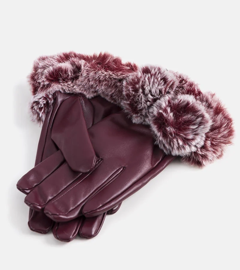 Mănuși izolate maro cu tinsel Praga