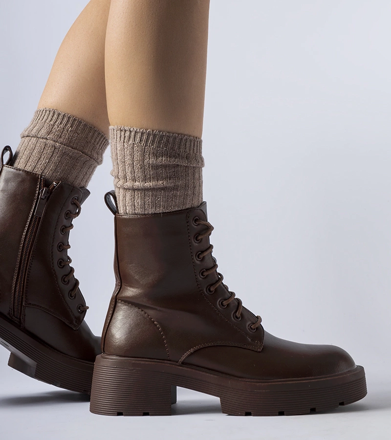 Cizme călduroase maro cu talpă groasă Cirillo