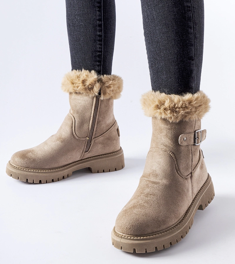 Botine maro căptuşite cu blăniţă Odetta