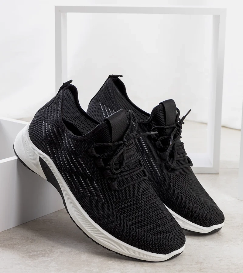 Adidași sport negri și albi Brownle