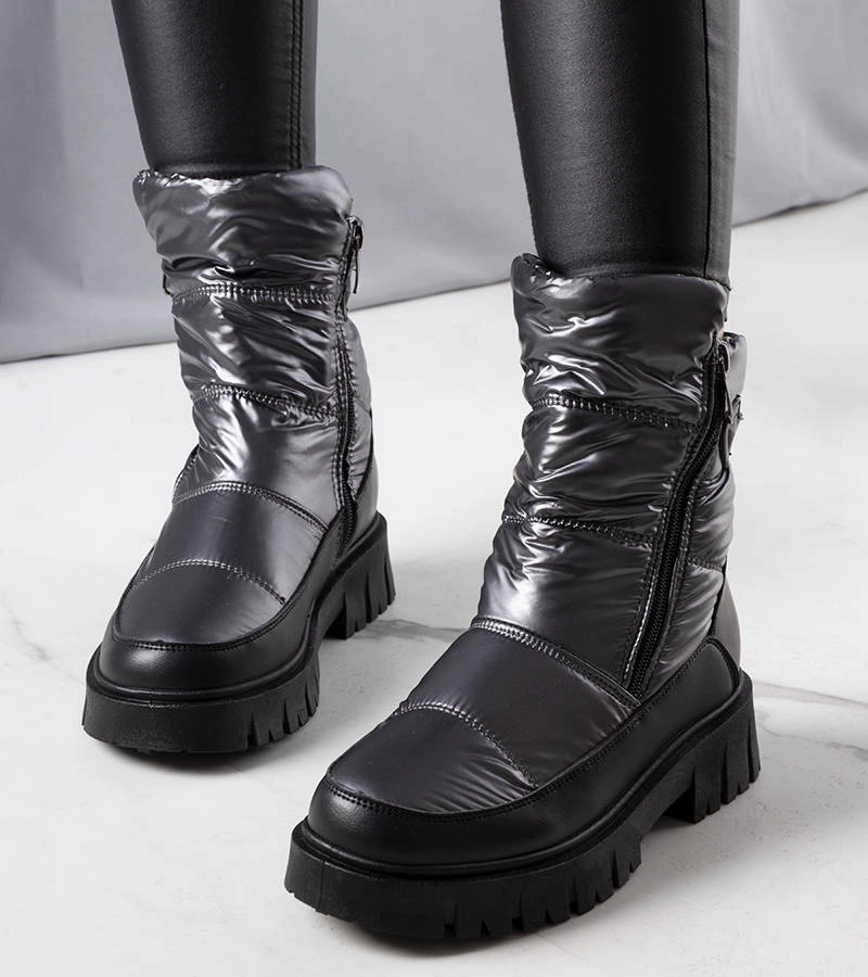 Cizme de zăpadă argintii pentru femei Koltso