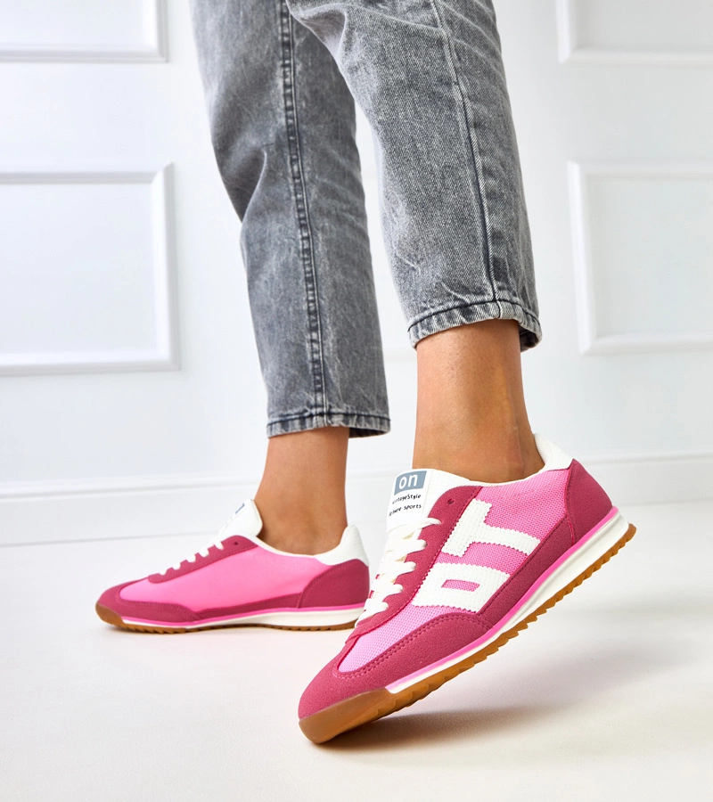 Pantofi sport roz cu elemente albe Ainslie