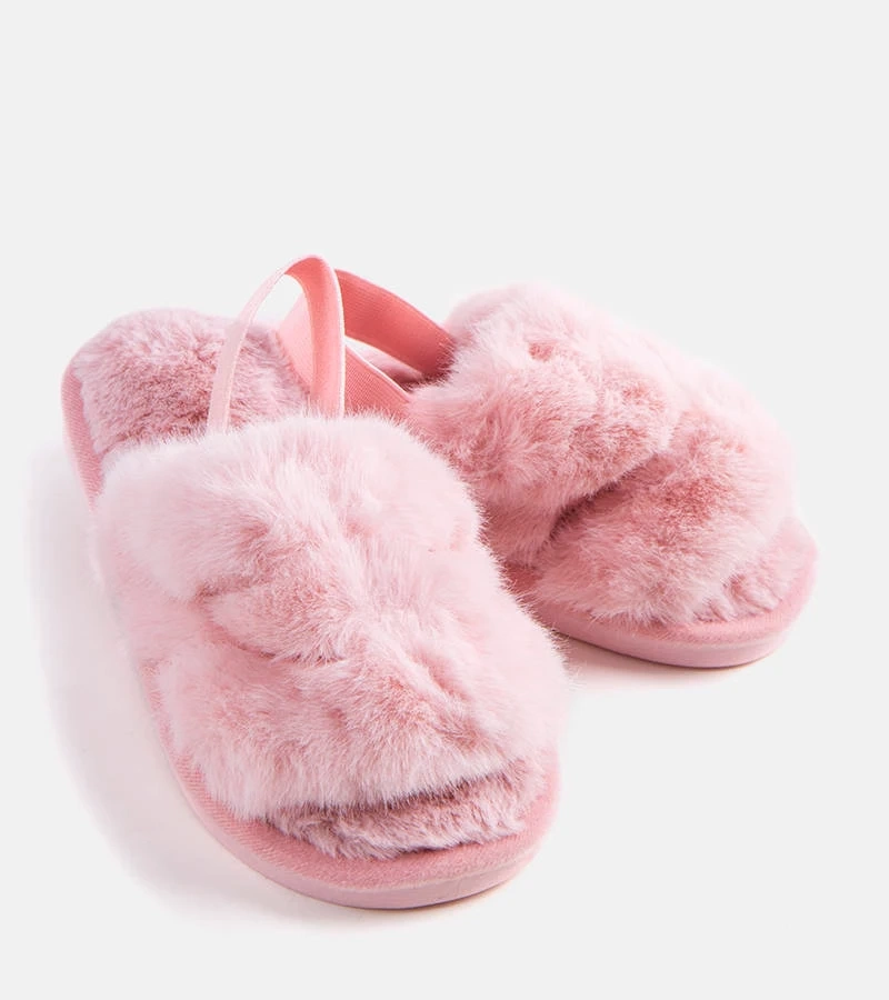 Papuci cu talpă de cauciuc Leilany roz