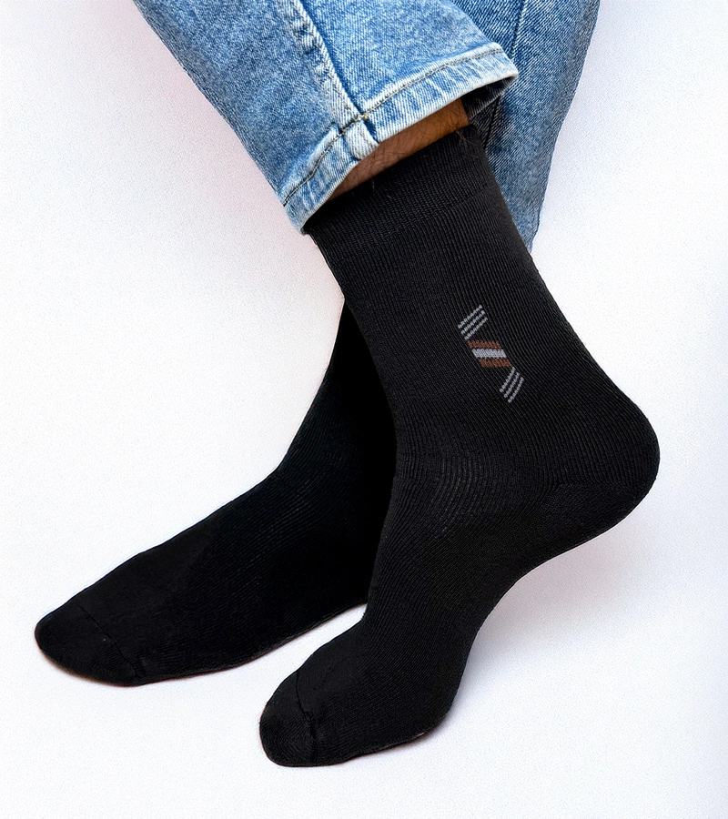 Șosete calde alb-negru Sella