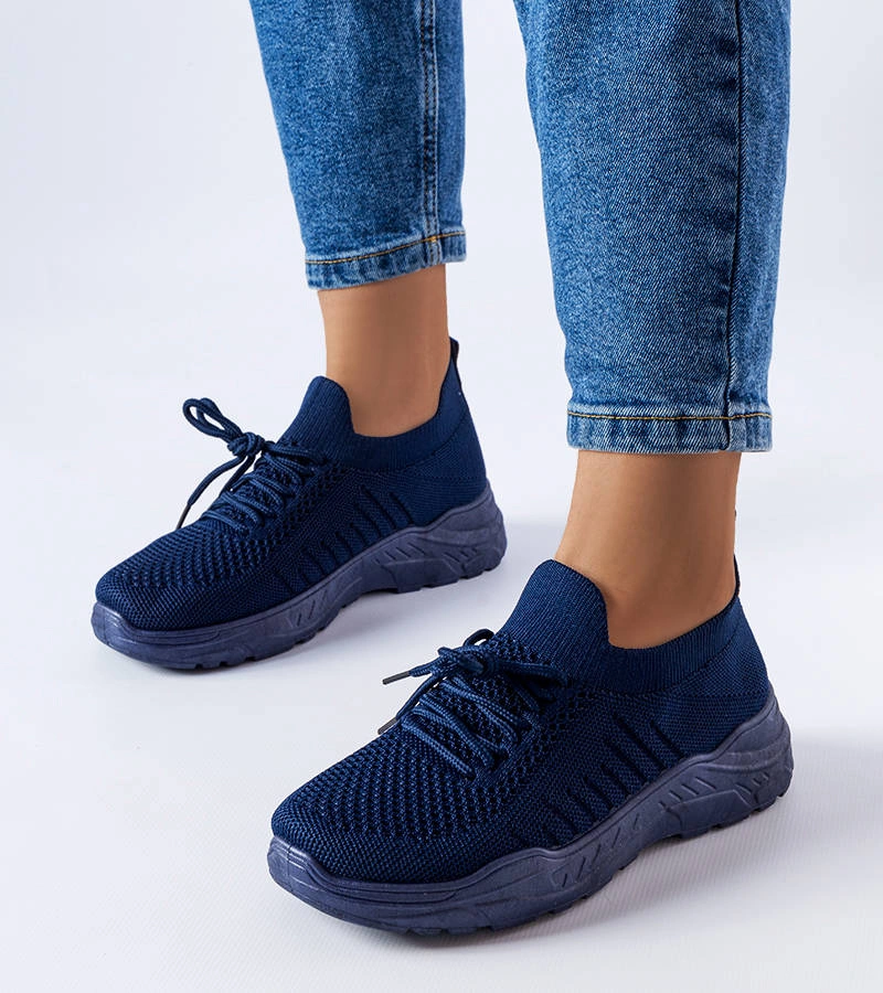 Adidași albaștri cu partea superioară elastică Gois