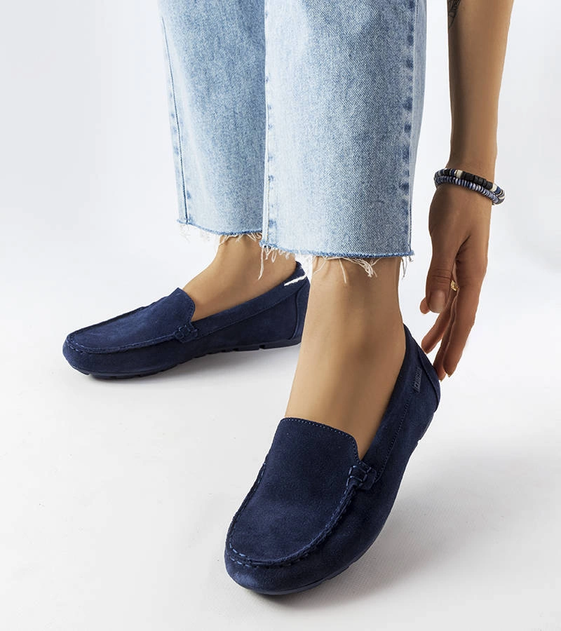 Mocasini din piele albastru marin Big Star JJ274659