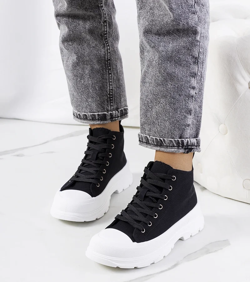 Pantofi sport cu gleznă Saverio negri