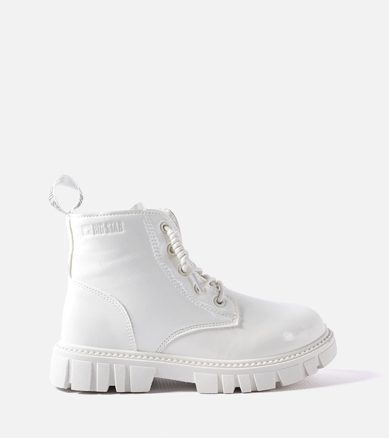 Botine albe lacuite Big Star MM374142