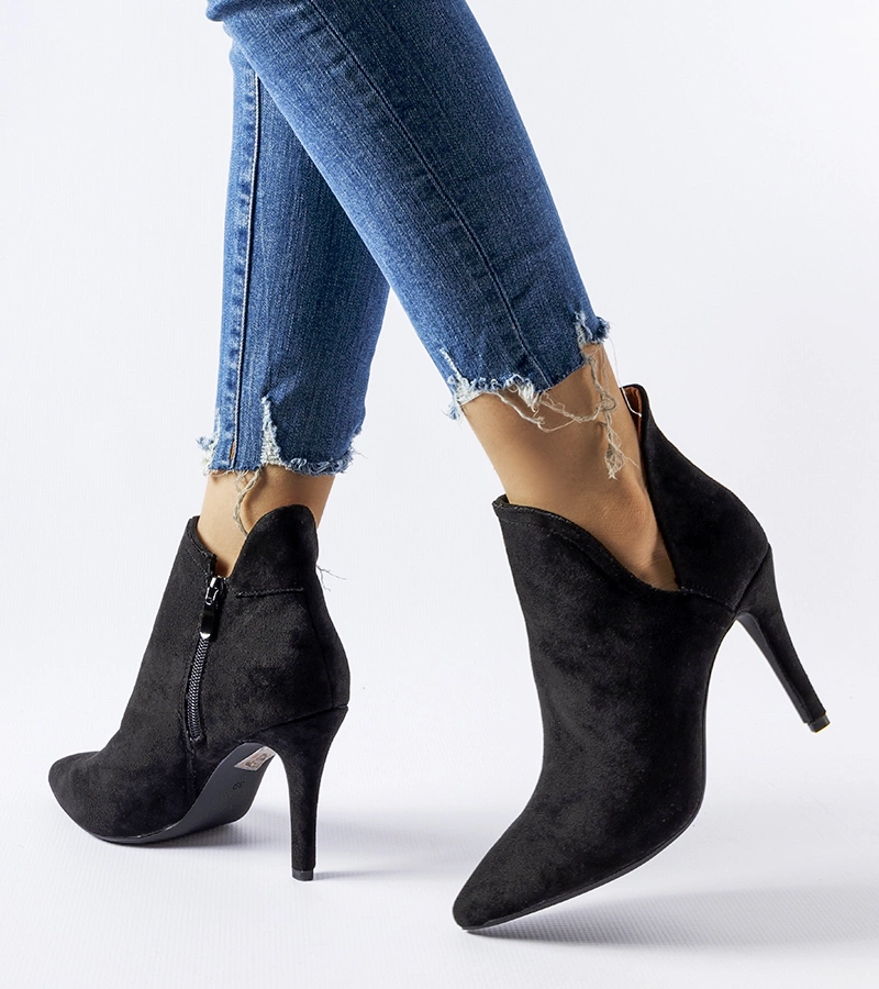 Cizme elegante negre cu toc stiletto Ormazd