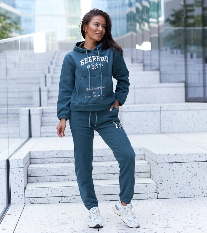 Set de trening din fleece verde Beerbro