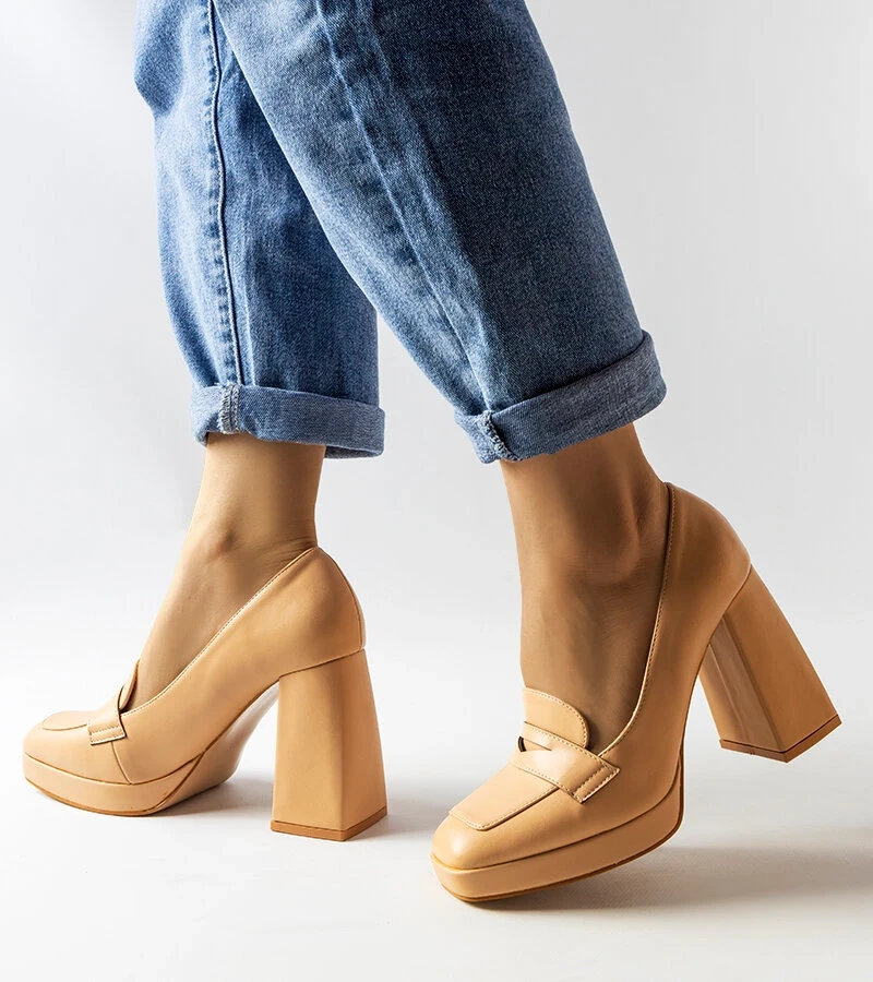 Pantofi cu toc înalt Inès bej