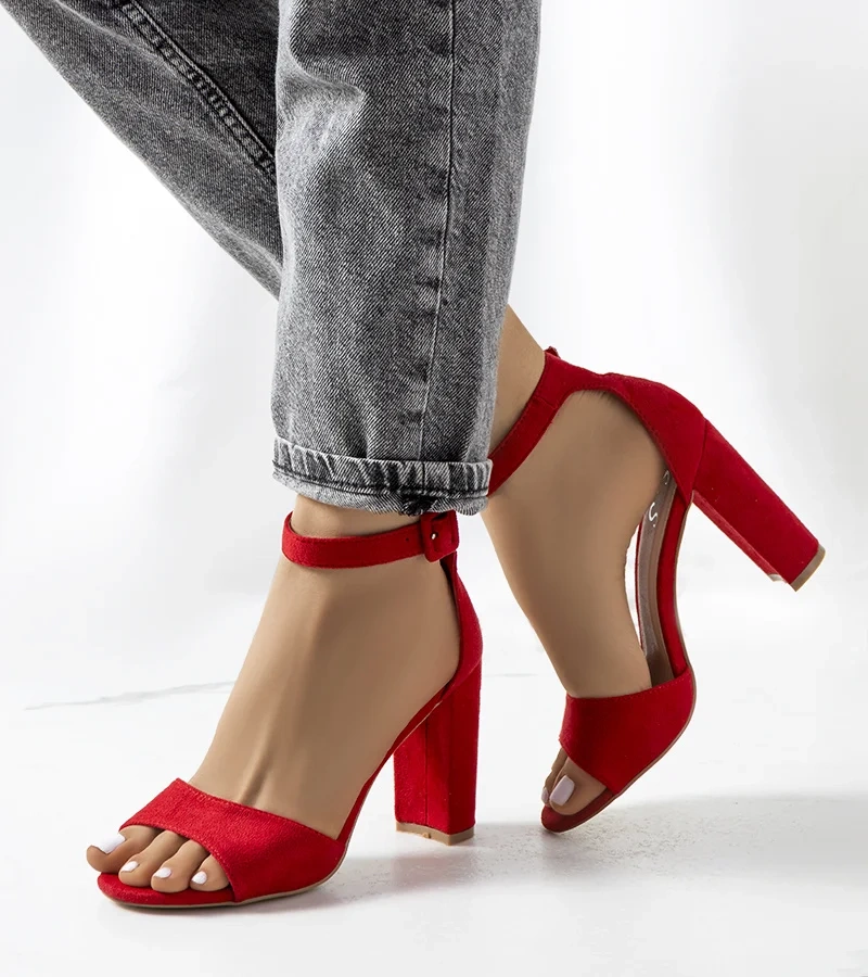 Sandale roșii Doyle stiletto