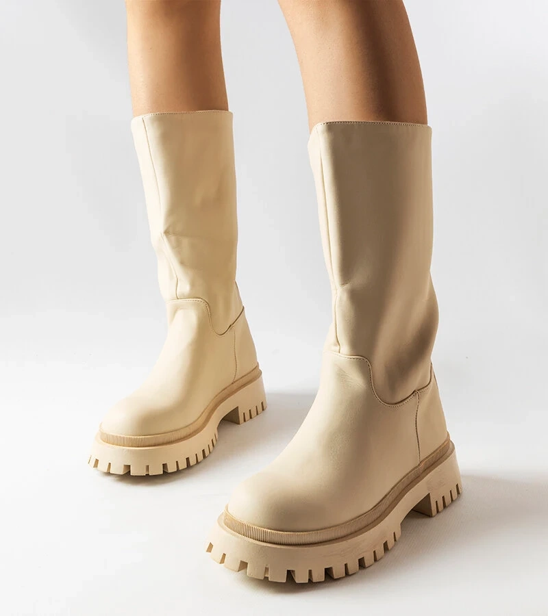 Cizme Hollie bej mat