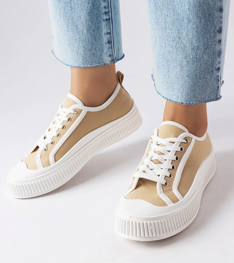 Pantofi de sport cu platformă bej Alfianello