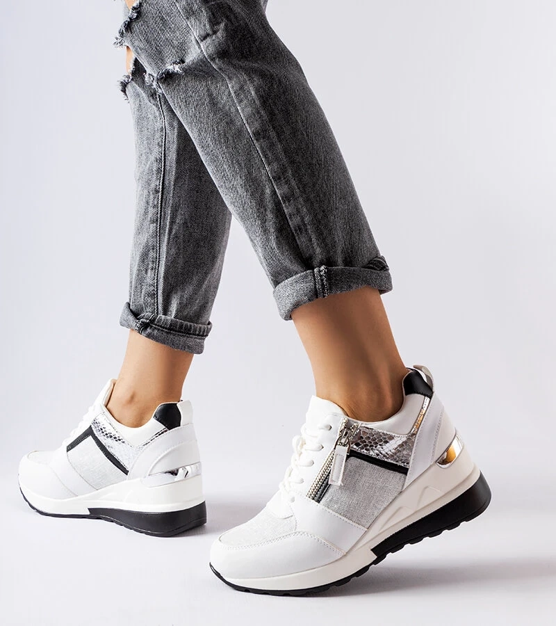 Adidași albi pe platforme de Deodata