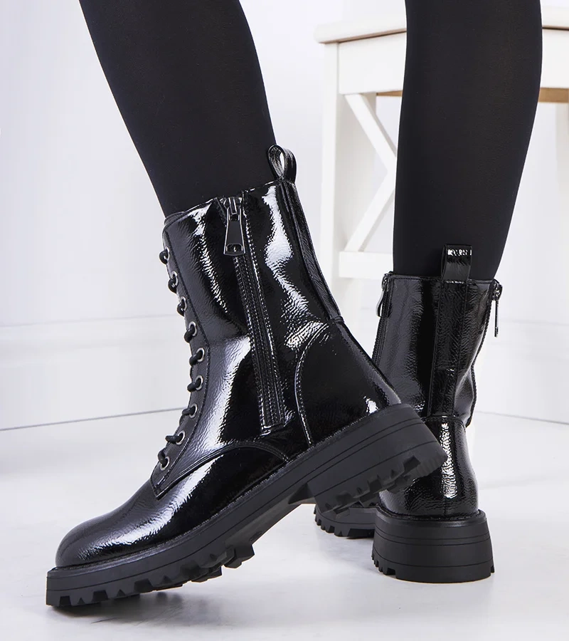 Trapper negru Worcester din piele ecologică