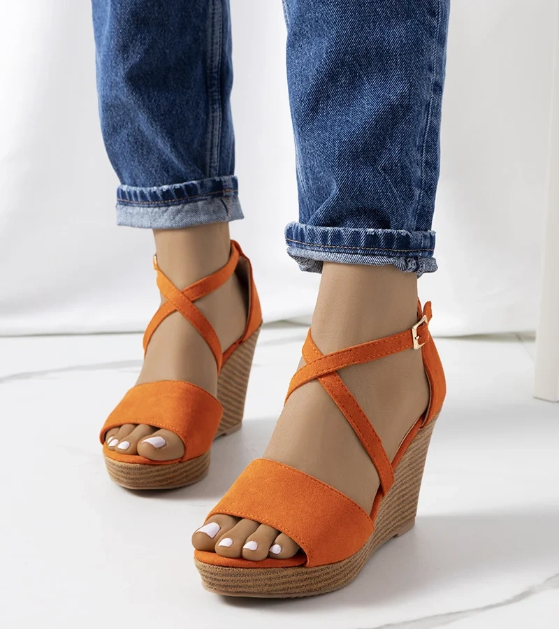 Sandale cu platformă Kerry portocalii