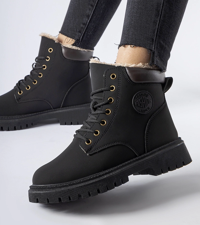 Trapere negre căptușite Medole