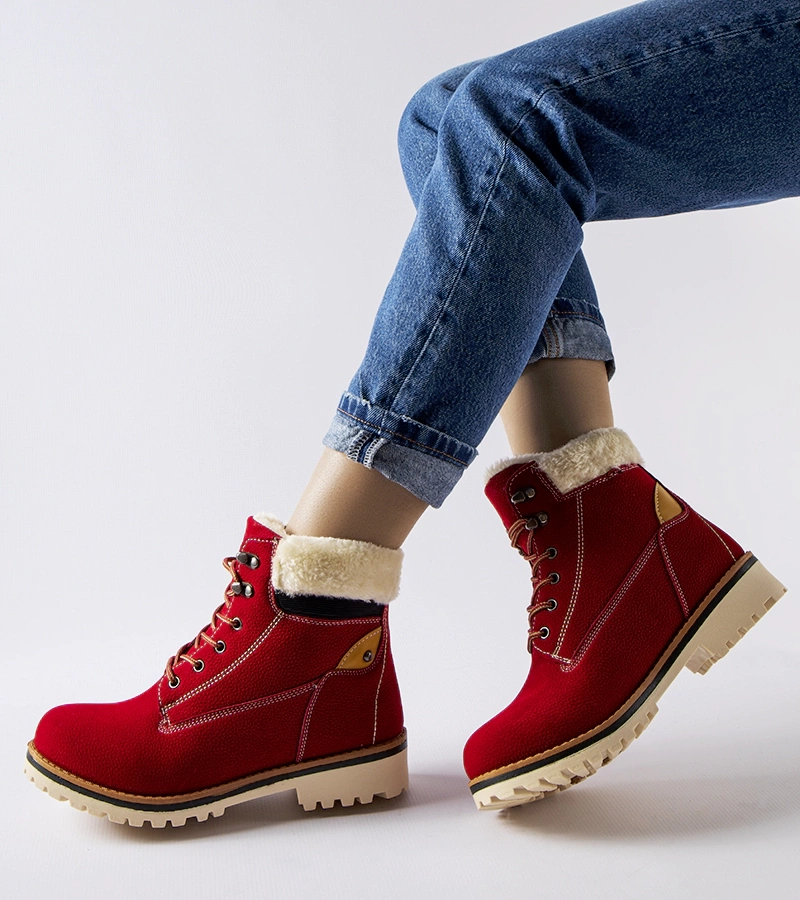 Bocanci roșii căptușiți Montalbino