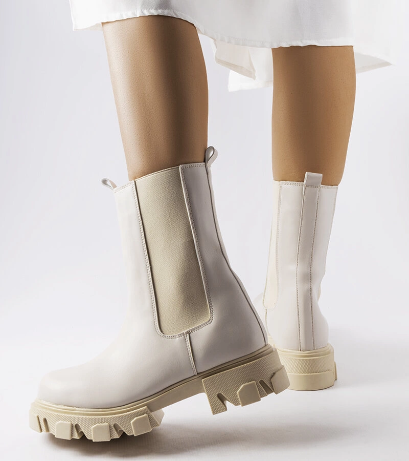 Vallejo bej cizme bagger slip-on bej