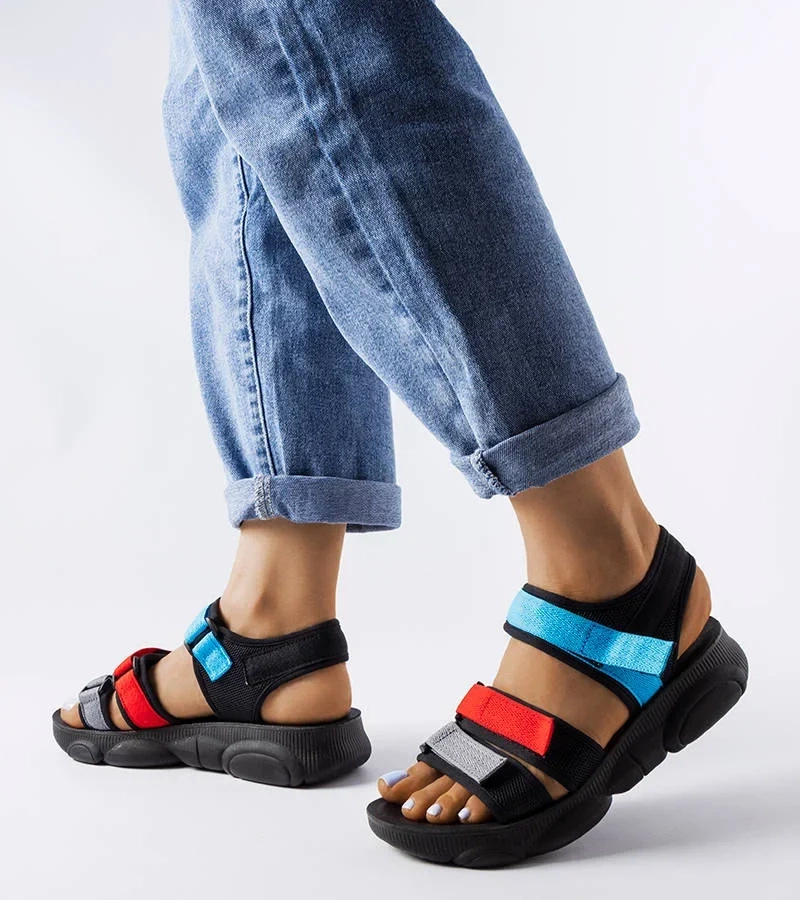 Sandale sport negre cu velcro de Mireio