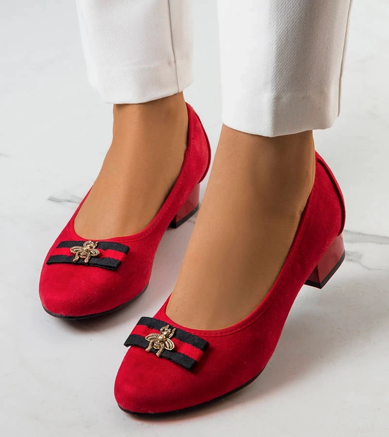 Pantofi roșii cu muscă Vijver