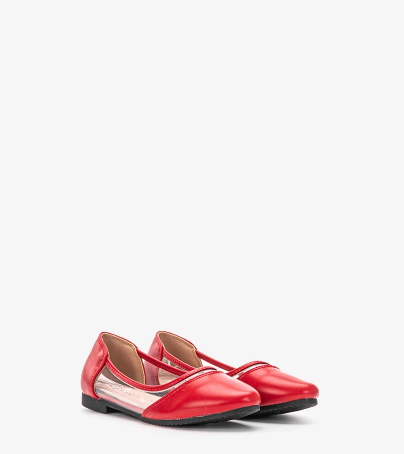 Balerini roșii semitransparenți Juva