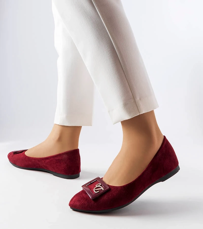 Balerini maron împodobiți cu zirconii Fleming