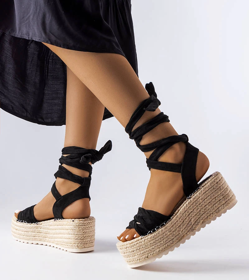 Espadrile cu platformă Loiseau negre